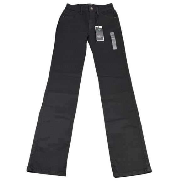 NWT GUESS Sexy Straight Mid Rise Jeans Size 24 x 32 Carrie Black - Picture 5 of 10